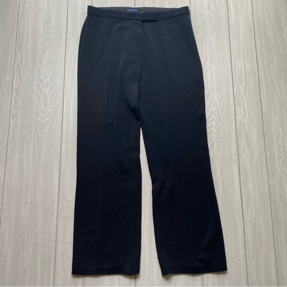 Adolfo Dominguez Women's Italian Black Wide Leg Trouser Dress Pants Size 12